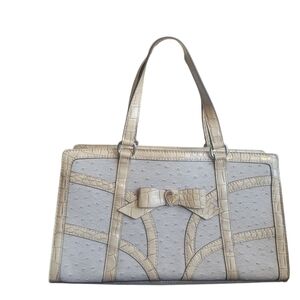 Guess Gray and Tan Shoulder Bag